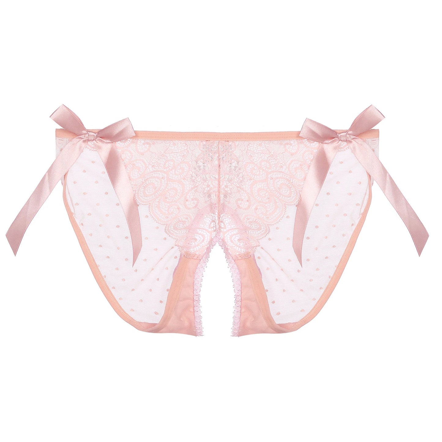 Sissy Panties See-Through Mesh Briefs Underwear  Low Rise Crotchless