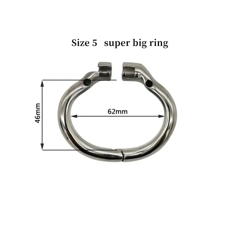 Male Slave Stainless Steel Flat Chastity Cage