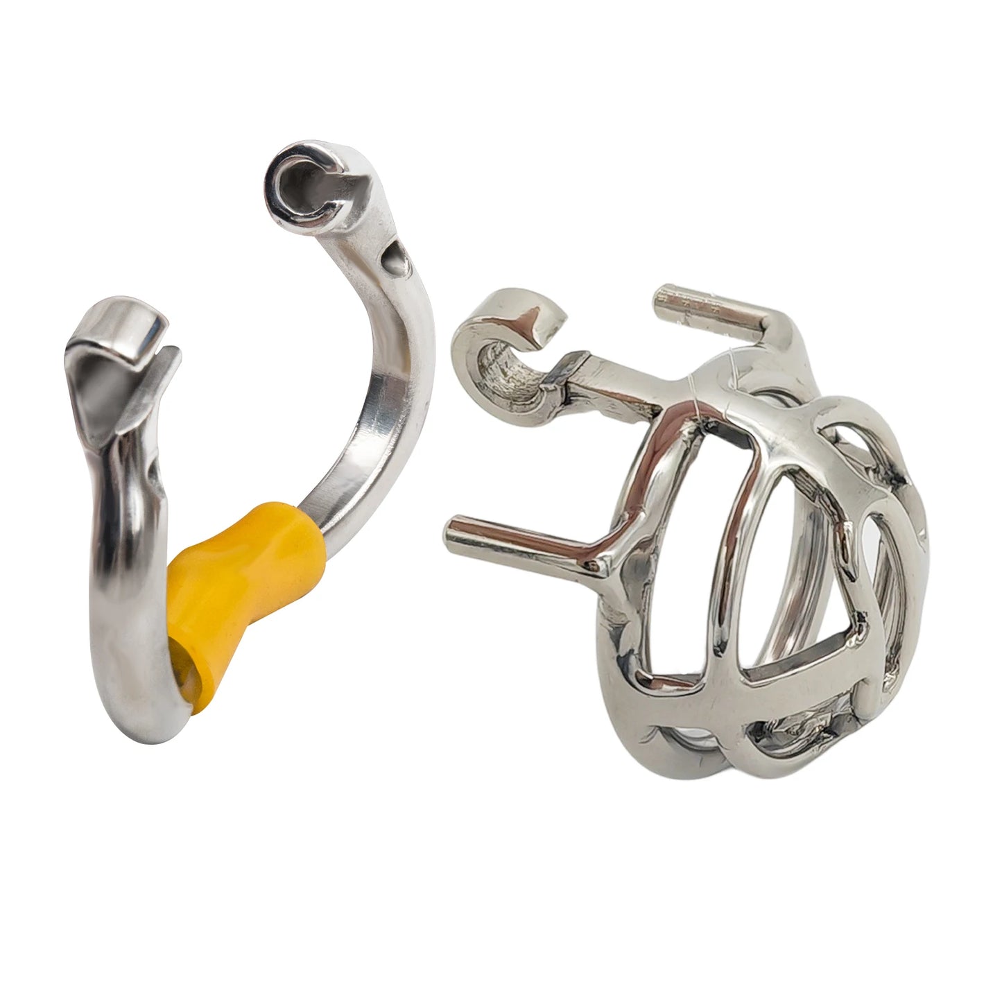 Small Size Stainless Steel Male Flat Chastity Cage Device